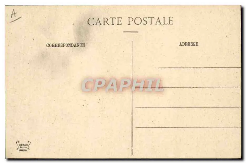 Roupas de Savóia (Modane) — Sujeto: mulher em traje tradicional — editor La Reynaud, Chambéry, n° 46 - Verso