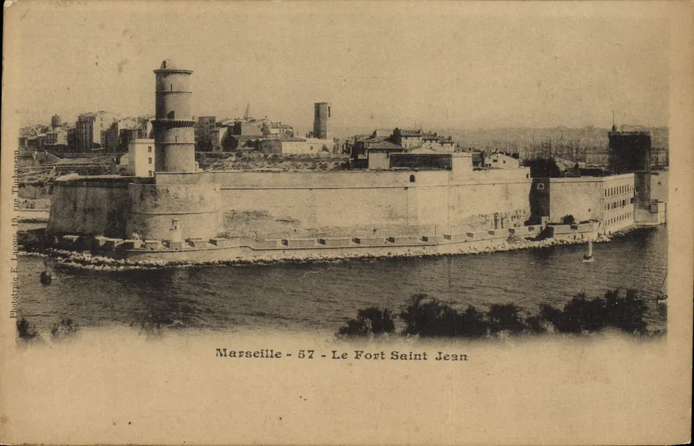 Marseille - 57 - O Forte Saint Jean — Fototipia E. Lecorn, rua Tuhémeun - Frente