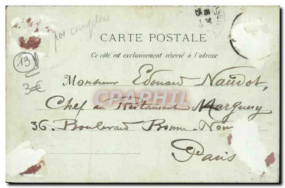 Marseille — A Catedral — Margnat Frères - Verso