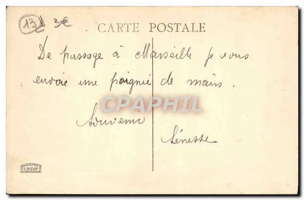 Marselha - Forte Saint-Jean — Editor: Éd. Dempt, Marselha - Verso