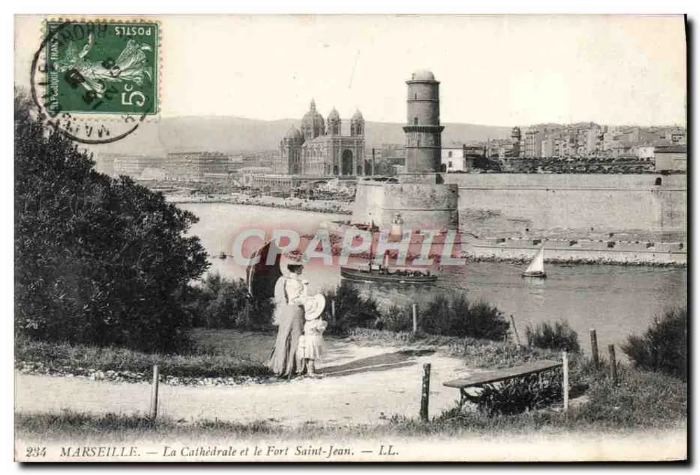 MARSEILLE — Die Kathedrale und das Fort Saint-Jean — LL. — n° 234 - Vorderseite