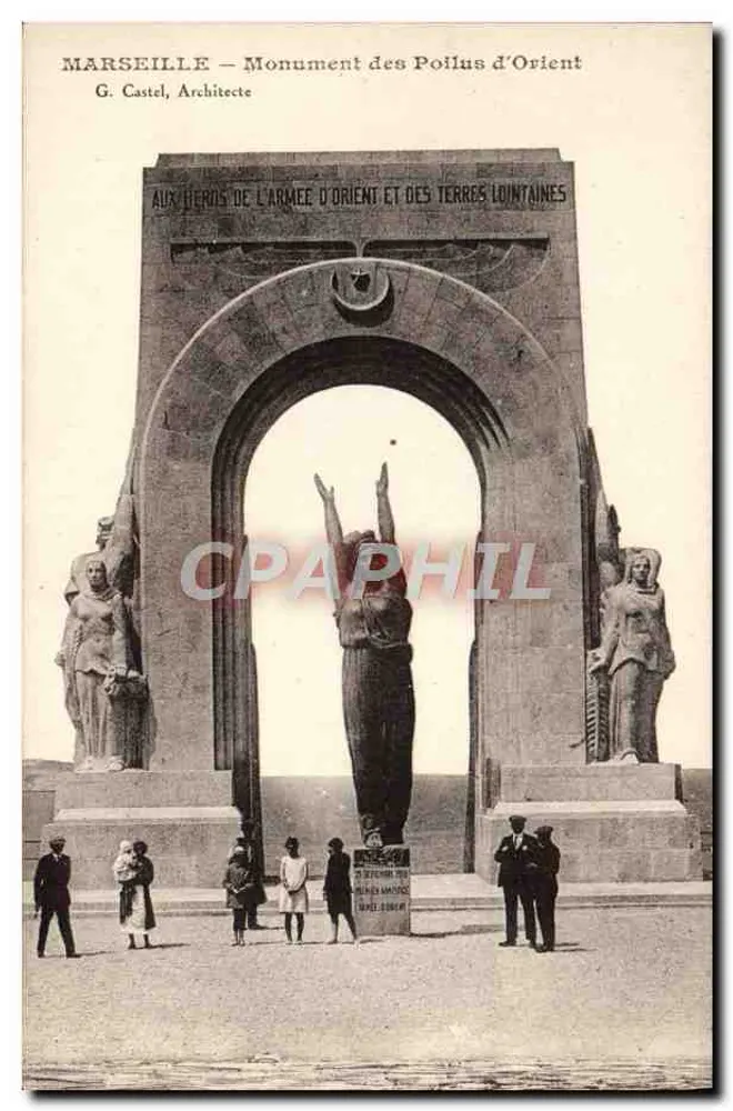 Marselha — Monumento dos Pollus d'Orient — G. Castel, Arquiteto - Frente