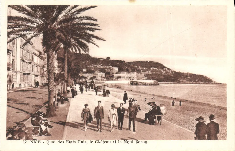 NICE - Quai der Vereinigten Staaten, Schloss und Mont Boron — n°82 - Vorderseite