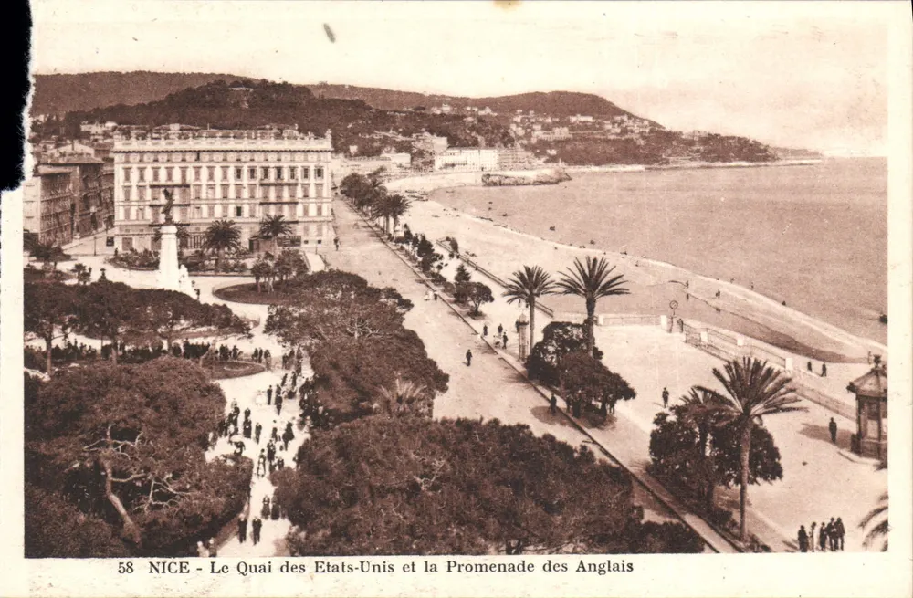 NICE - Der Kai der Vereinigten Staaten und die Promenade des Anglais — n° 58 - Vorderseite