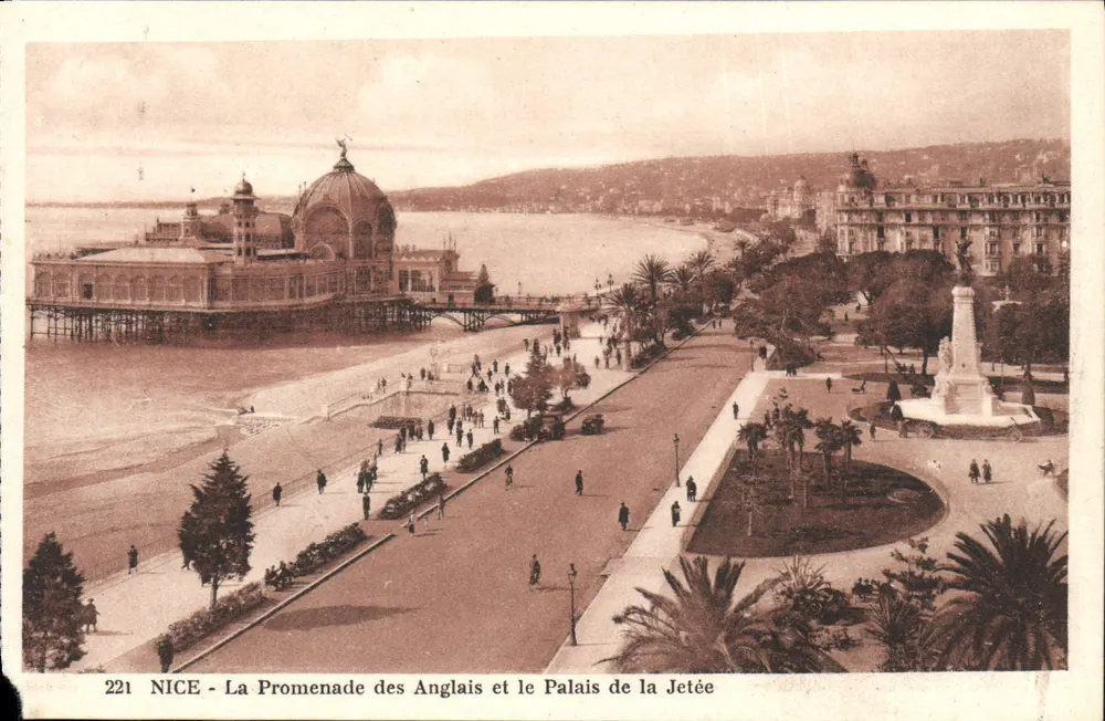 NICE - Die Promenade des Anglais und das Palais de la Jetée — n° 221 - Vorderseite