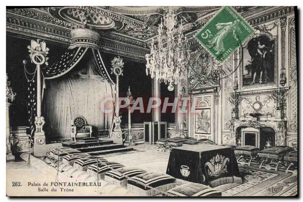 Schloss FONTAINEBLEAU — Thronsaal — Verlag L. Leroy, Nr. 262 - Vorderseite