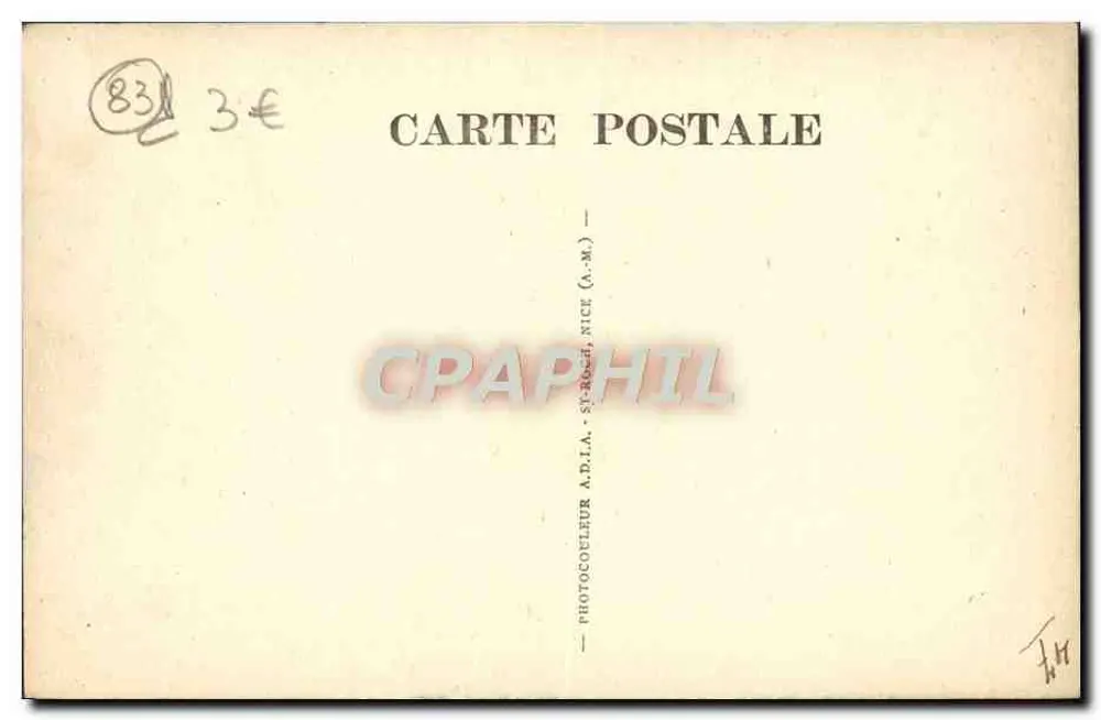 Saint-Raphaël (Var) — Der Boulevard Félix-Martin im Mondlicht — Photocoleur A.D.L.A. (A.M.), Nice - Rückseite
