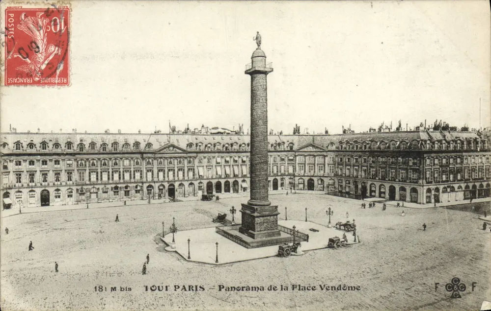 Praça Vendôme — Panorama da Praça Vendôme — Todo Paris - Frente