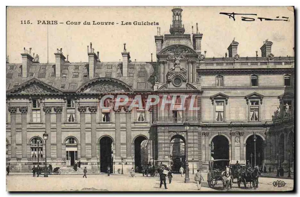 PARIS — Cour du Louvre — Les Guichets — Verleger A. Bonis, Nr. 115 - Vorderseite