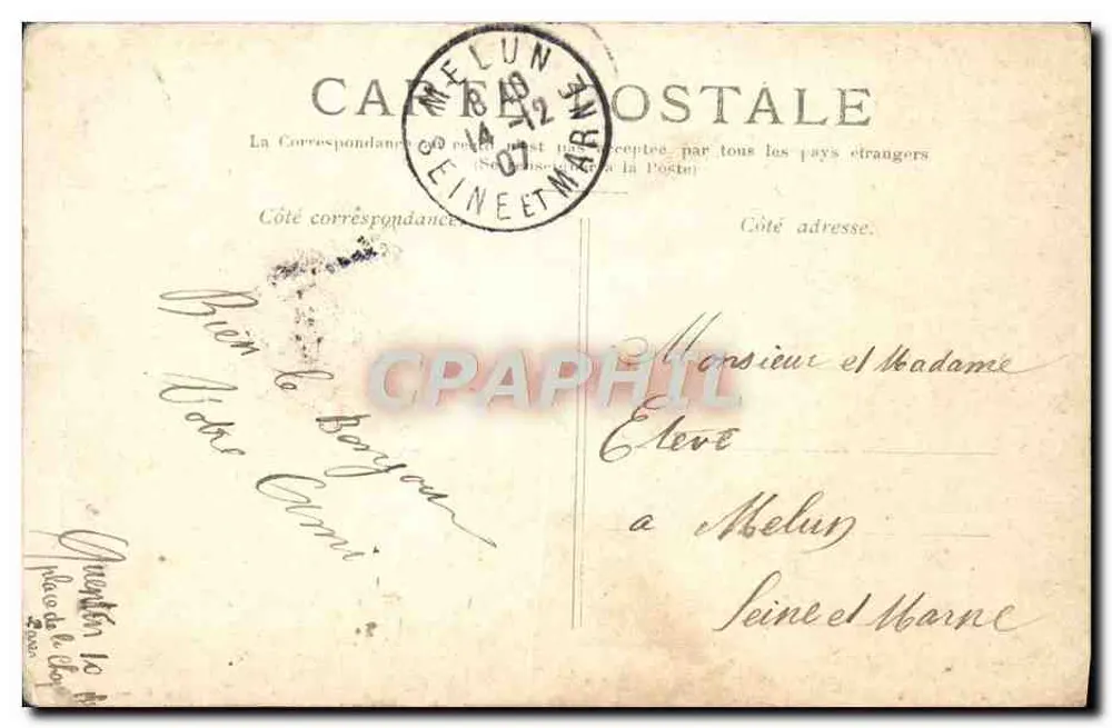 Paris — O Pequeno Palácio — Ziem e Dalou - Verso