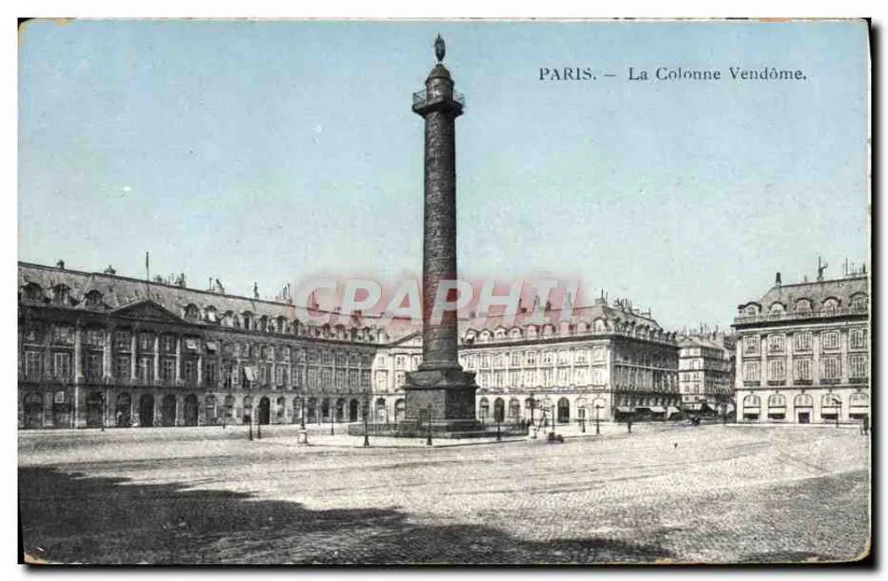 Paris — A Coluna Vendôme — editor não identificado - Frente