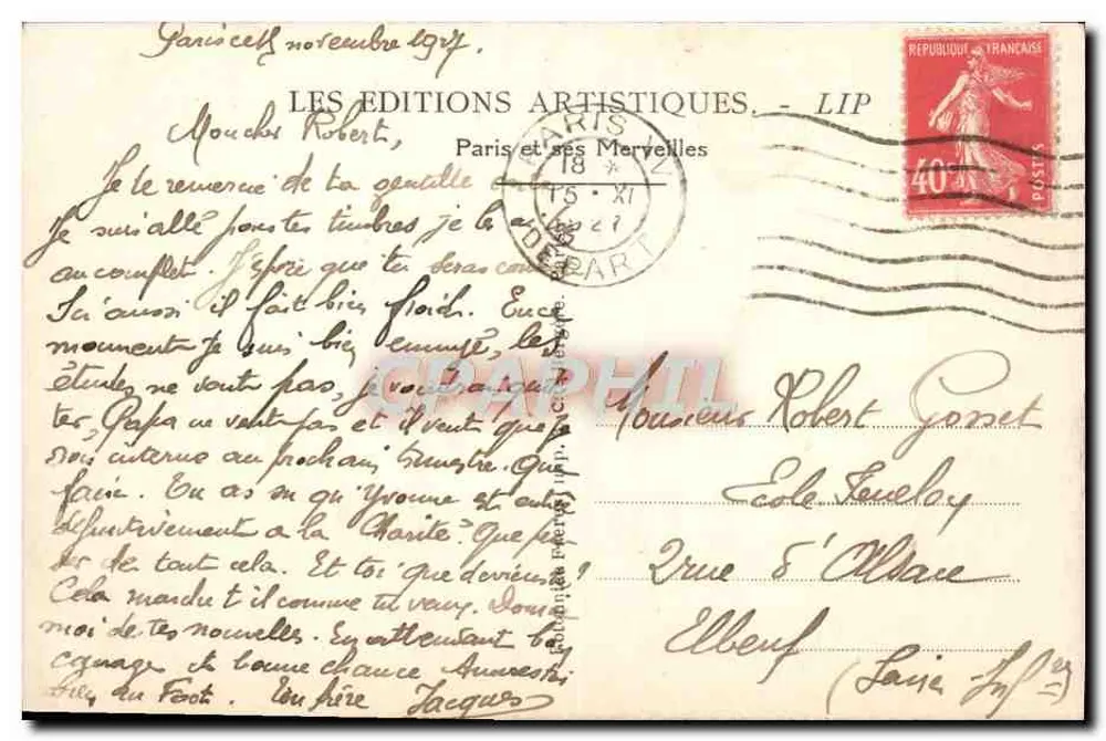 Paris - Place de la Bastille und Säule von Juli — LIP, n°60 - Rückseite