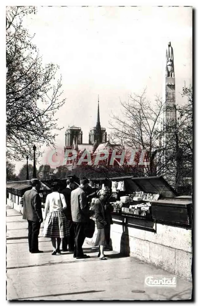 Notre-Dame de Paris — vue avec la statue de Sainte Geneviève — éditeur Chantal - Vorderseite