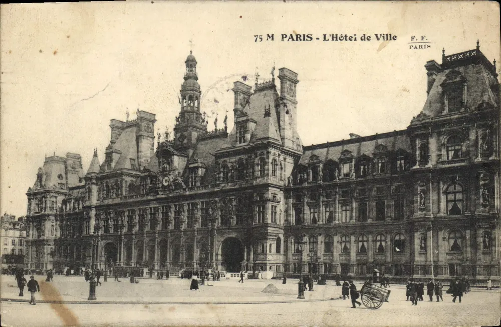 Paris - O Hôtel de Ville — F.E. Paris, n°75 M - Frente