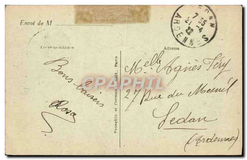 Paris - Ópera e Estação do Metrô — A.P. — n°170 - Verso