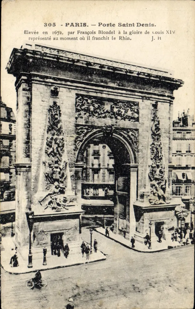 Paris — Porta Saint-Denis — editor J.H. n°305 - Frente