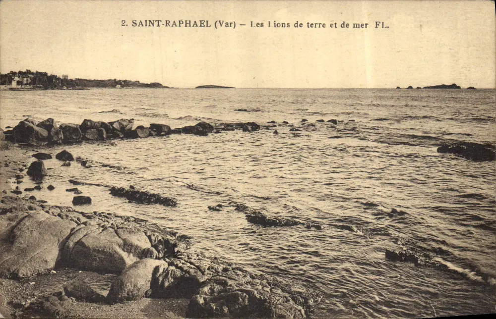 Saint-Raphaël (Var) — Os leões da terra e do mar — FL. - Frente