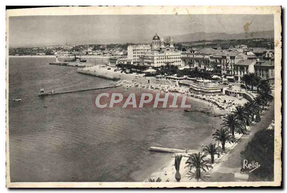 Vista aérea da praia e do porto de Saint-Raphaël — editor Rella - Frente
