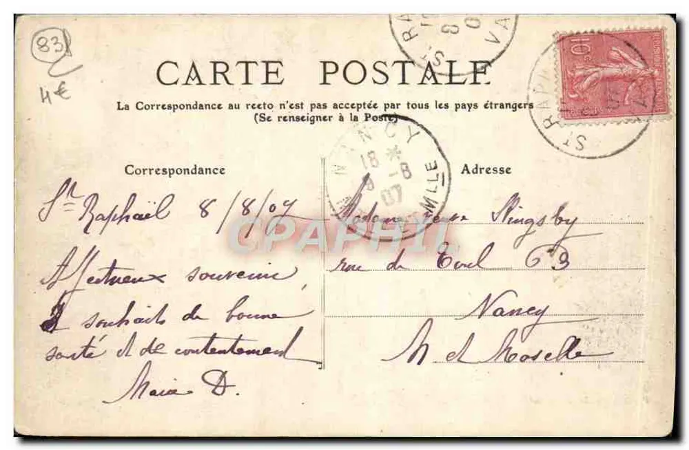 Saint-Raphaël - Neue Promenade, der Kamelrücken, Cannes — Photo Salon, Saint-Raphaël - Rückseite