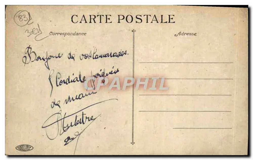 Toulon - Der maritime Genius - Der Hafen — Ansichtskarte Nr. 10, veröffentlicht von Cartes Matériaux de Marseille - Rückseite