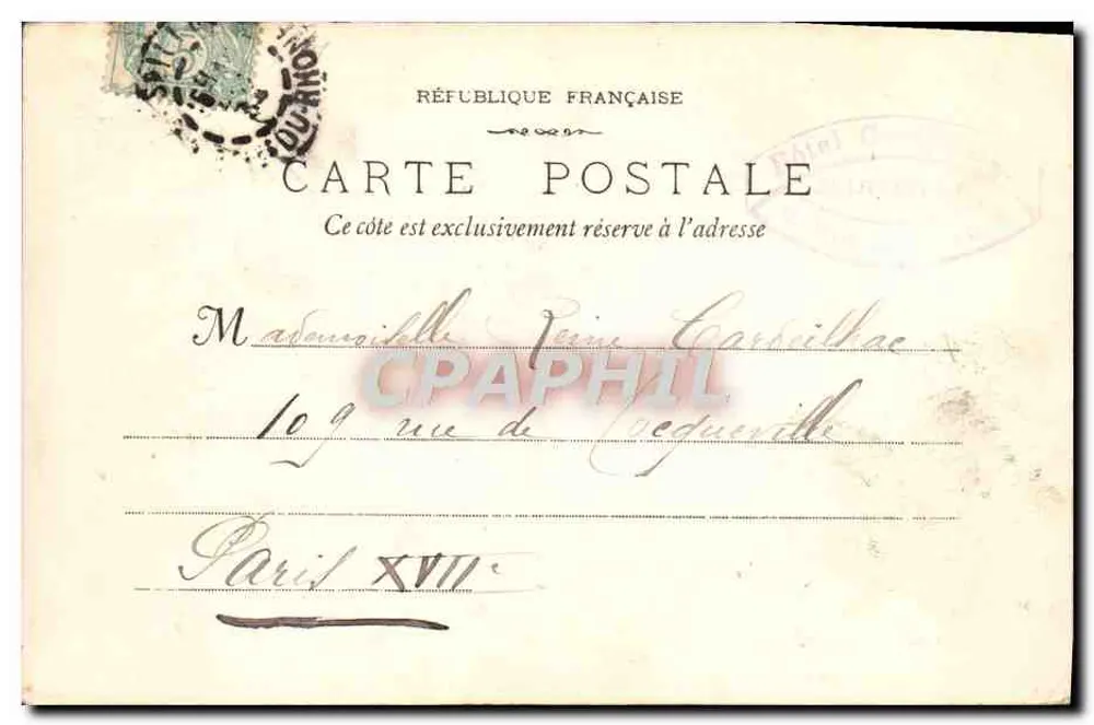 Marselha - Le Prado — rua Thubanèus — fototipo E. Lacour, 15 - Verso