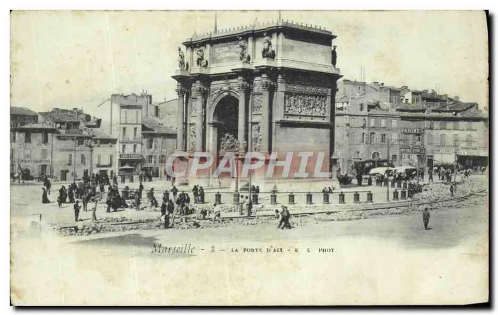 Marseille — La Porte d'Aix — éditeur L. Phot. n°3 - Frente