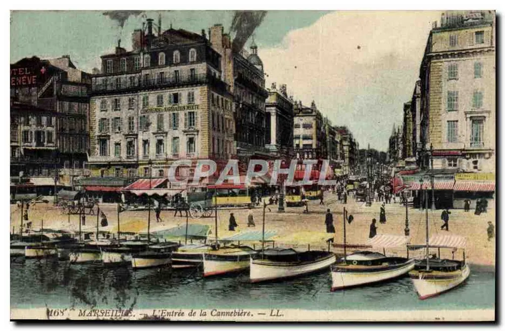 Marsella — La entrada de la Cannebière — LL. N° 5 - Anverso
