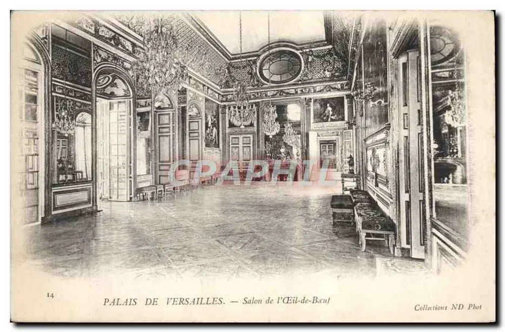 Palácio de Versalhes — Salão do Olho de Boi — Coleções ND Phot - Frente