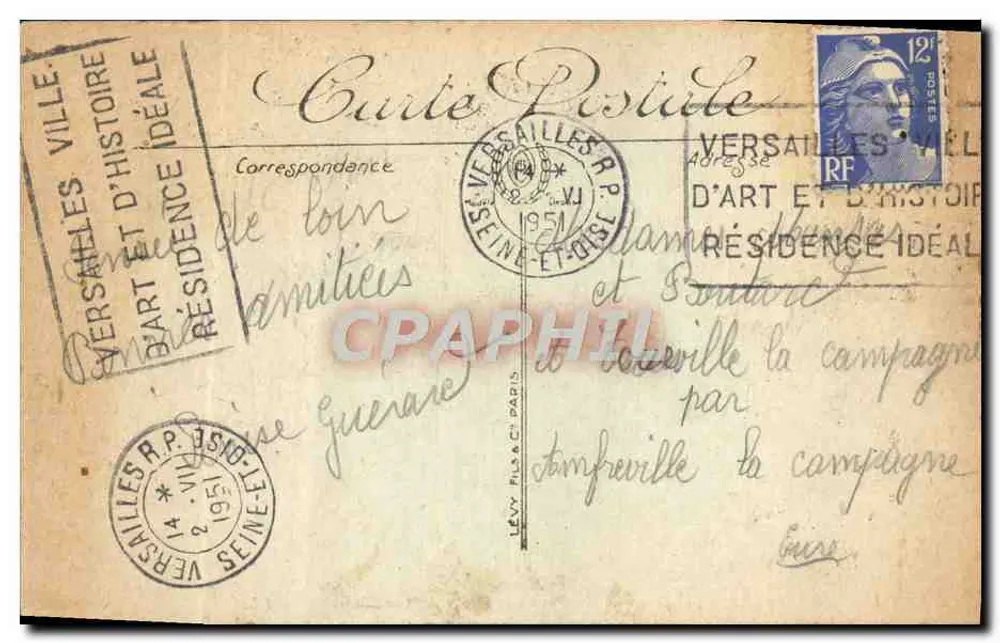 Versailles — Wasserbecken der Schweizer und Gitter der Hundert Stufen — LL. — Nr. 81 - Rückseite
