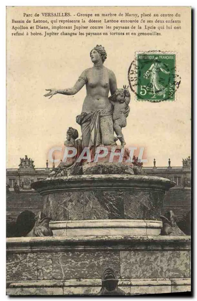 Park von VERSAILLES — Marmor-Gruppe der Latone — Verleger nicht sichtbar - Vorderseite