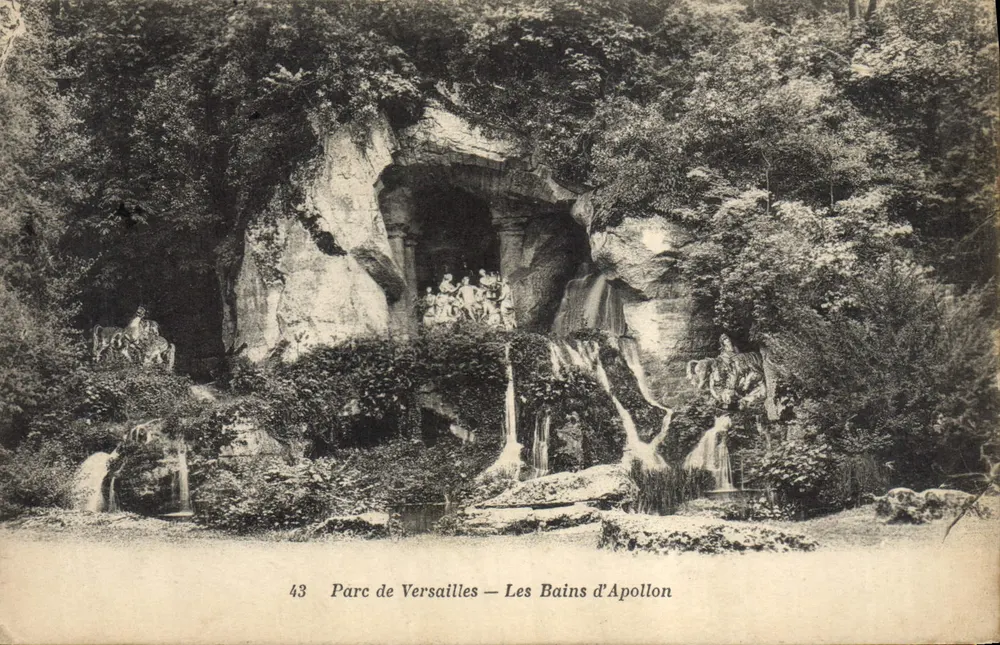 Parque de Versalhes — Os Banhos de Apolo — Editora impr. Edna Versalhes, n°43 - Frente
