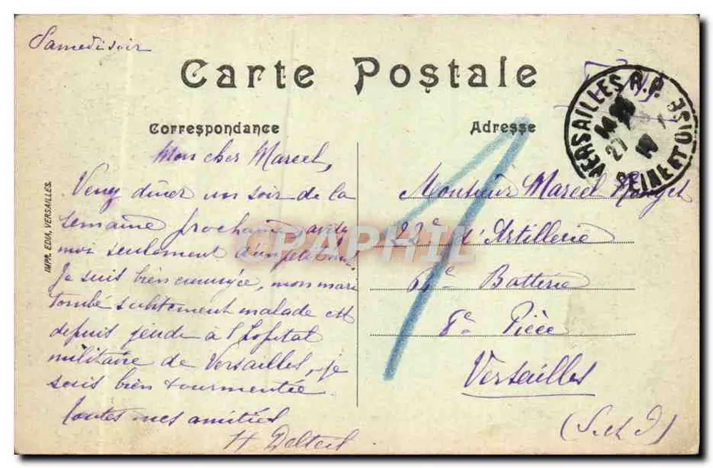Parque de Versalhes — Os Banhos de Apolo — Editora impr. Edna Versalhes, n°43 - Verso
