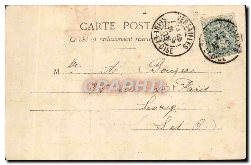 Versailles - Vista geral do Castelo — editor Simon Horeau, n°76 - Verso