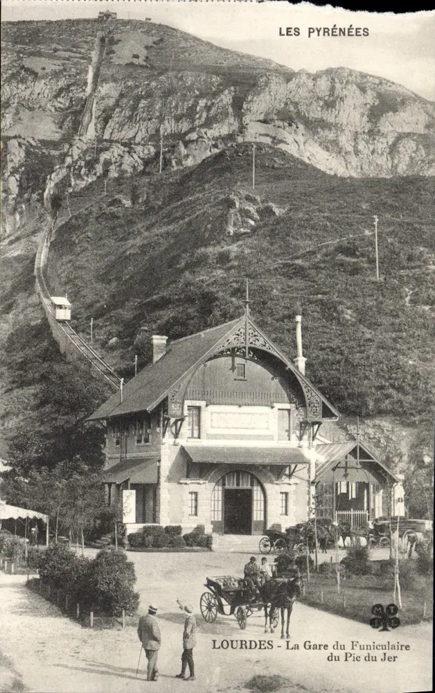 Lourdes - Die Funicular-Station des Pic du Jer — MT - Vorderseite