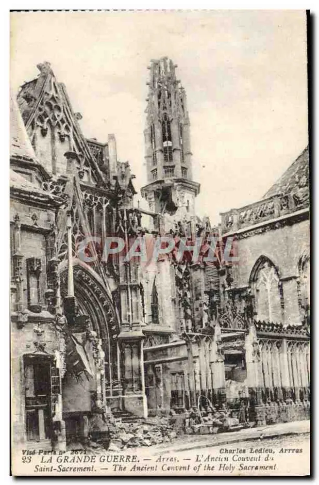 Arras — Das ehemalige Konvent des Heiligen Sakraments — zerstört — Charles Ledieu, Arras - Vorderseite