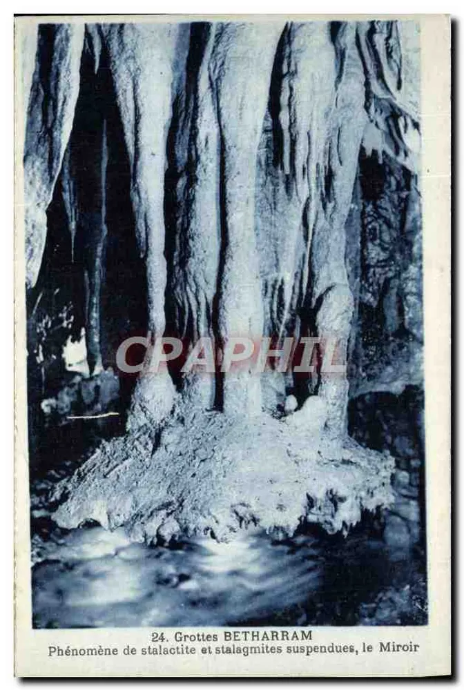 Grottes BETHARRAM — Phänomen hängender Stalaktiten und Stalagmiten, das Spiegelbild — n°24 - Vorderseite