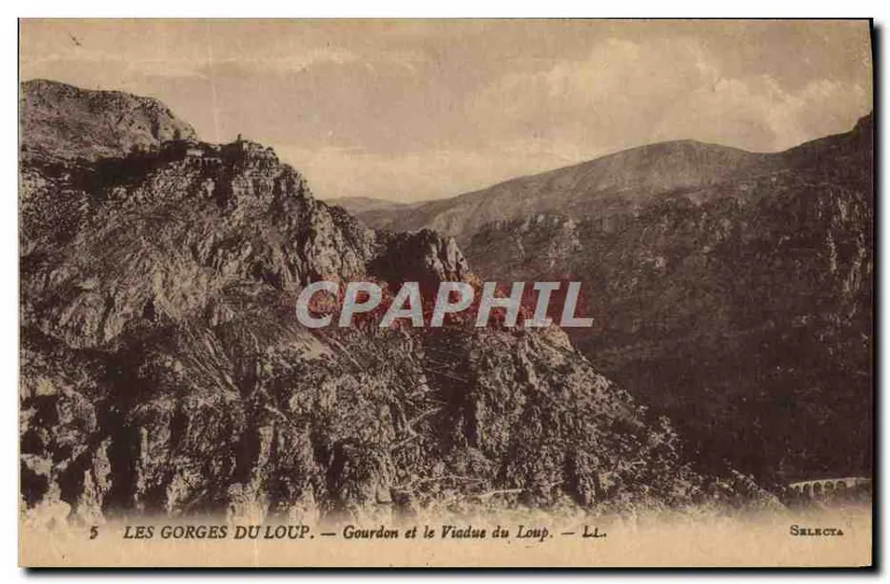 Die Gorges du Loup — Gourdon und der Viaduc du Loup — Selecta LL - Vorderseite