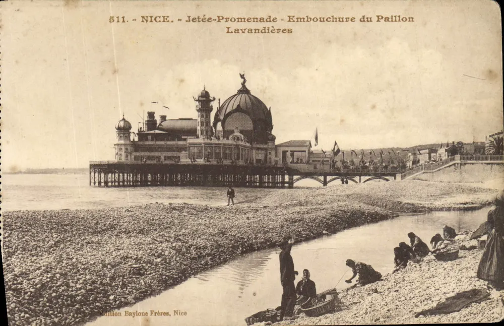 Nice - Jetty-Promenade - Mündung des Paillon Lavandières — Edition Baylone Frères, Nice, Nr. 511 - Vorderseite