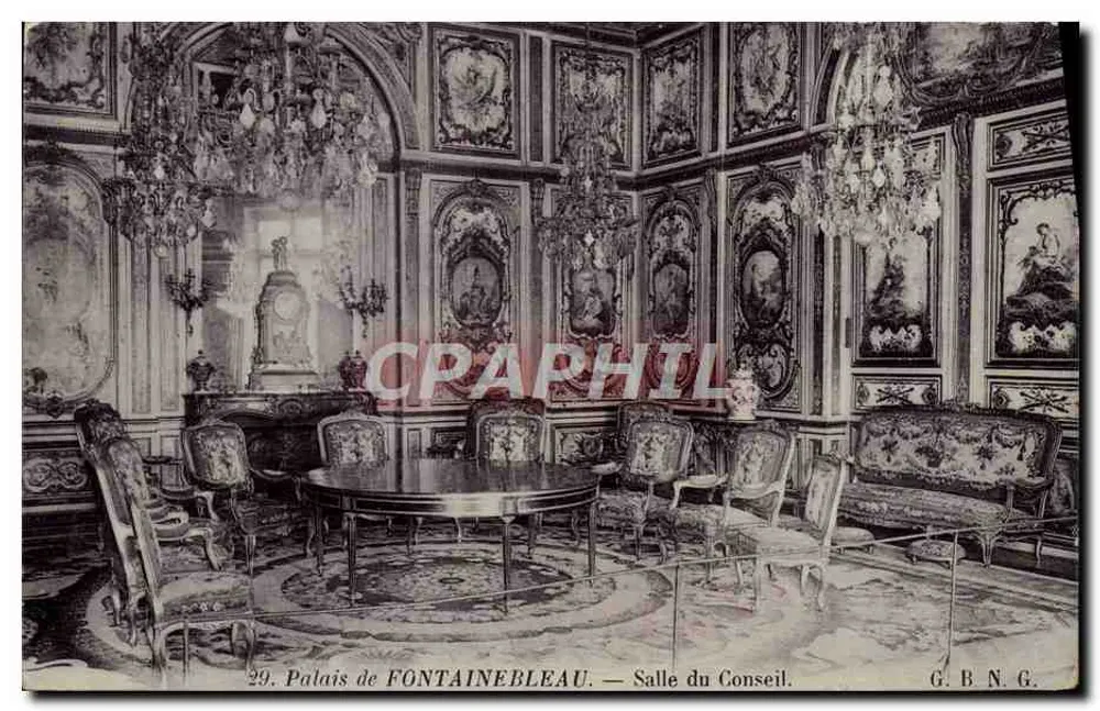 Schloss FONTAINEBLEAU — Ratssaal — G. B. N. G. n°29 - Vorderseite