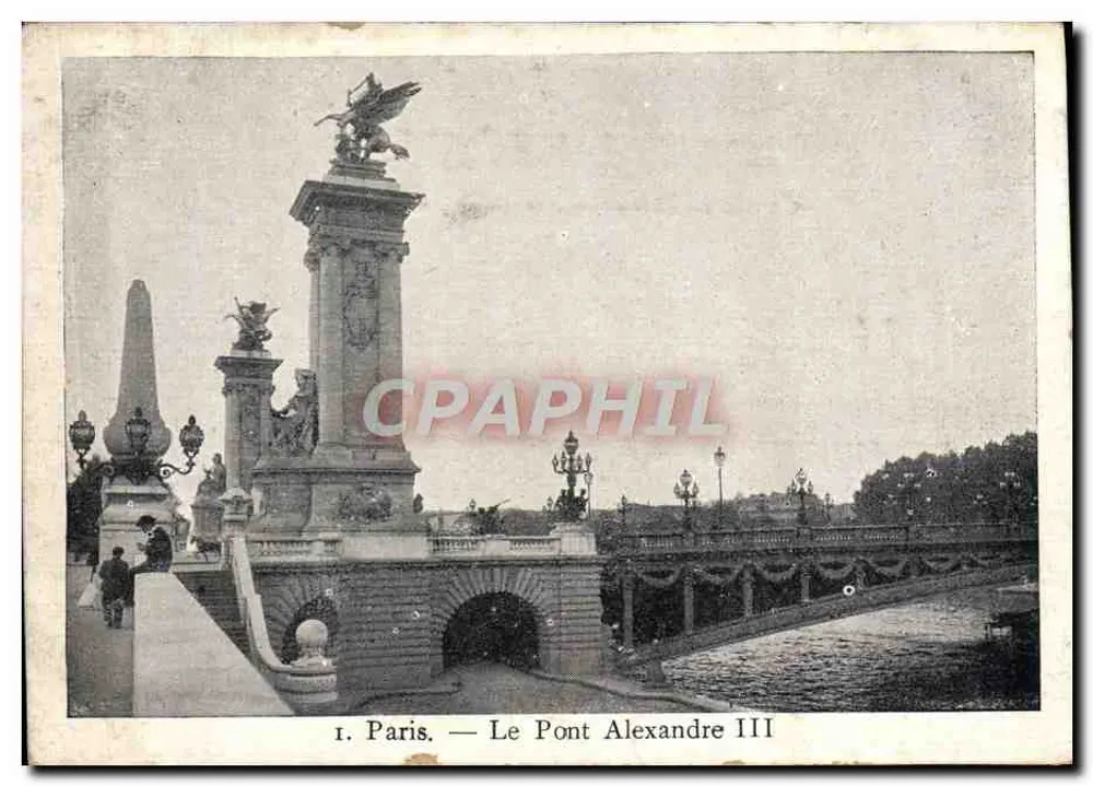 Paris — O Ponte Alexandre III — editor desconhecido, número de série 1 - Frente