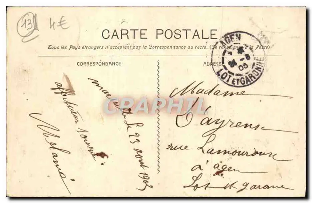 Marselha - A Catedral — Édition Nouvelles Galeries, n°102 - Verso