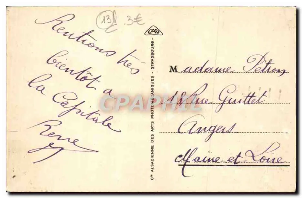 Marselha - A Catedral — editor A.P.S. n°6 - Verso