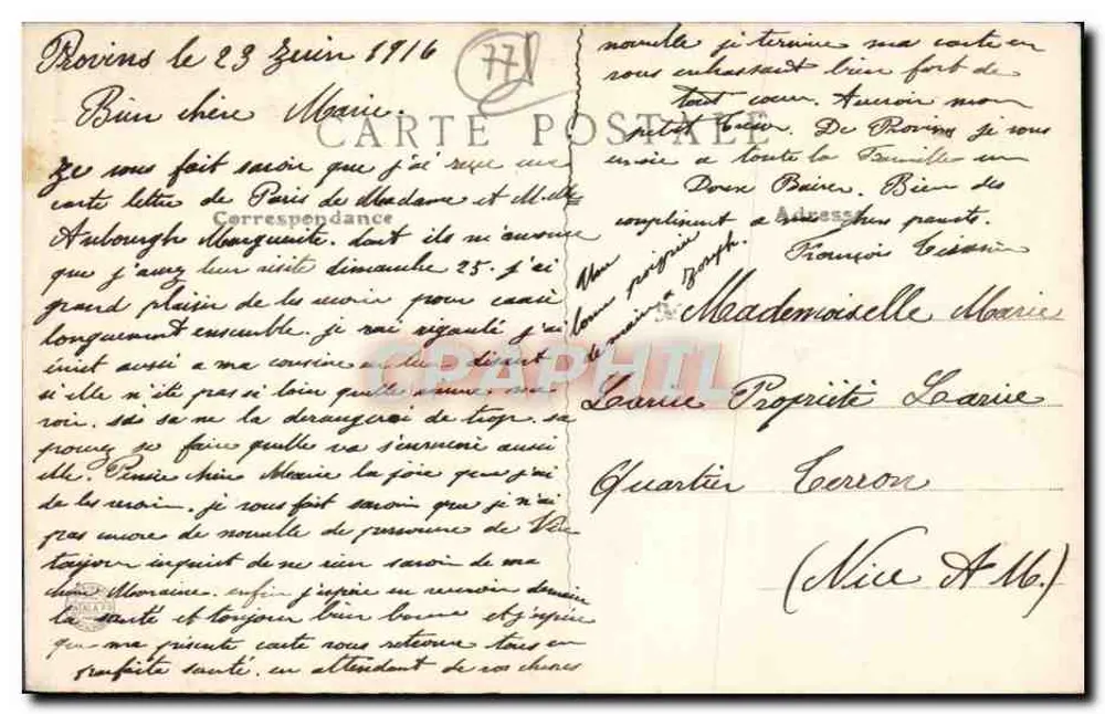 Provins — Torre do Rei (século XII) — Goff L. Firmin, Provins - Verso