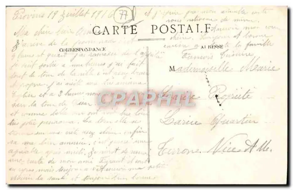 Provins — A Torre César — A. Vernant editor - Verso
