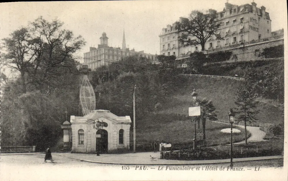 Pau — Der Seilbahn und das Hotel de France — LL. — n° 133 - Vorderseite