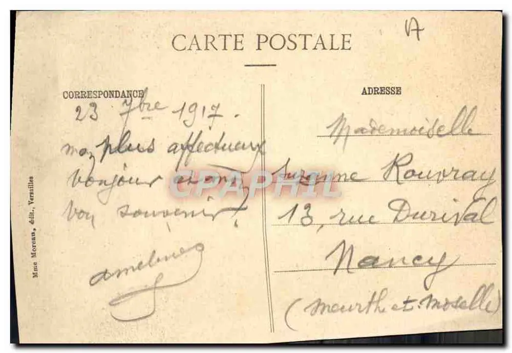 Versailles - Grandes Eaux - Carro de Apolo e Tapete Verde — editora Mme Moreau, série não visível - Verso