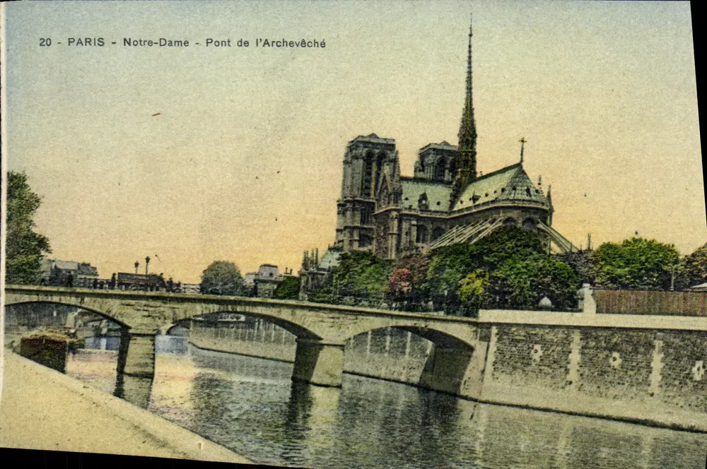 Paris - Notre-Dame - Ponte do Arcebispo — editor impressores de arte - Frente