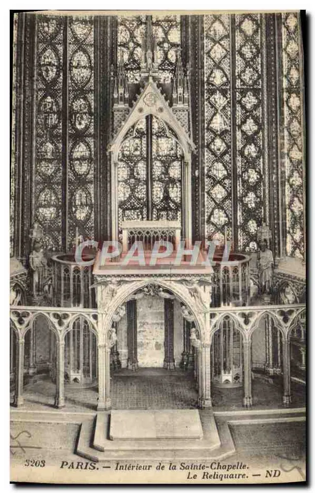 Paris — Innenansicht der Sainte-Chapelle. Das Reliquiar — ND - Vorderseite