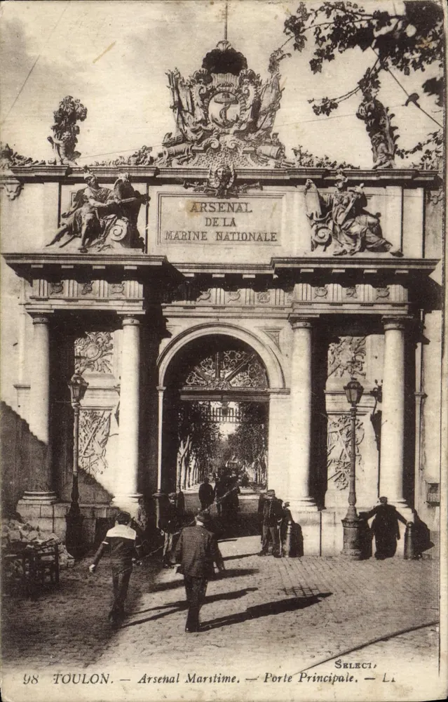 Toulon — Haupteingang des Marinearsenals — Sélecti, n° 98 - Vorderseite