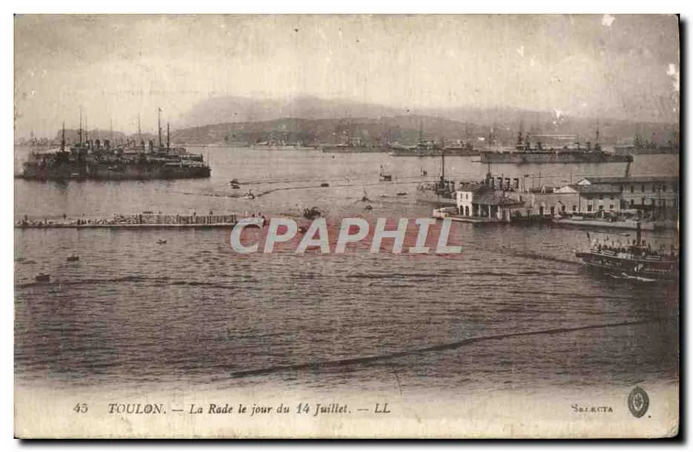 Toulon — Die Bucht am 14. Juli — Selecta - Vorderseite